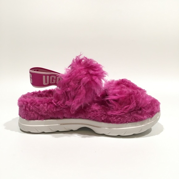 UGG Fluff Sugar Slingback Sandal Slipper -Dragon Fruit Pink -Women’s US 9 -NEW - Picture 2 of 5